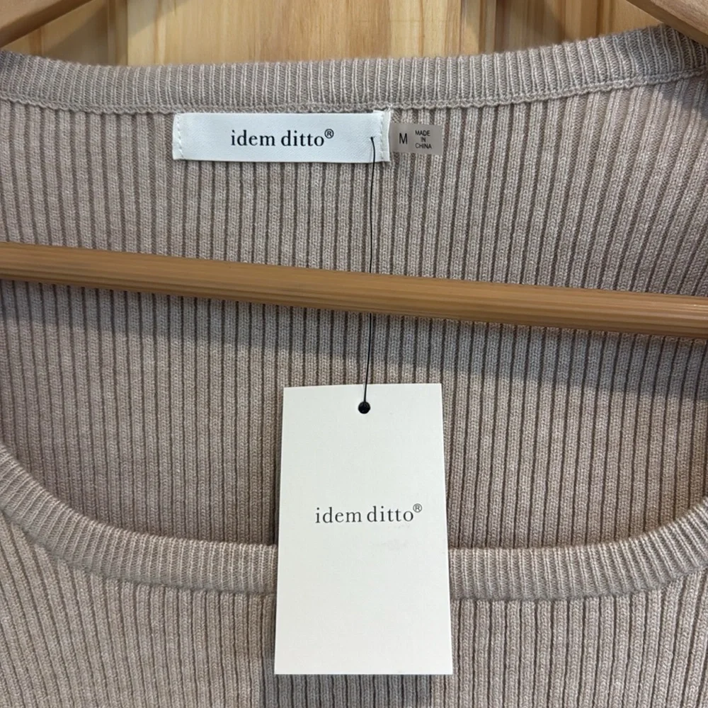 *NEW* Ribbed Ruffle Fitted Sweater - Picture 3 of 5